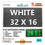 Panel Modul P10 DIP Outdoor Single Color | WHITE - PUTIH